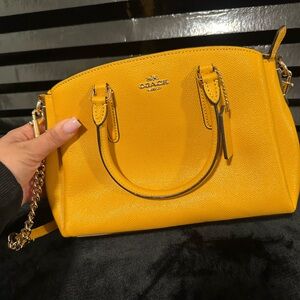 Coach Vibrant Yellow Leather Satchel